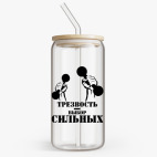 Банка с бамбуковой крышкой