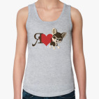 Женская майка Я люблю Чихуахуа