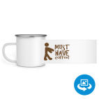 Кружка металлическая белая (круговая запечатка)