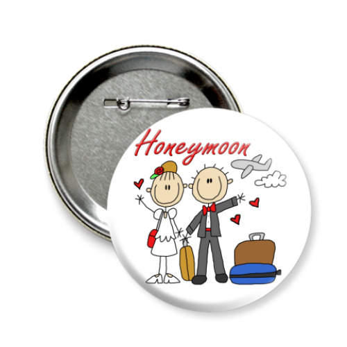 Значок 58мм с принтом JM