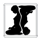 Магнит 6.5 x 6.5 см Двое.Люди.