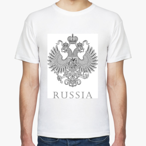 Футболка с принтом  герб России