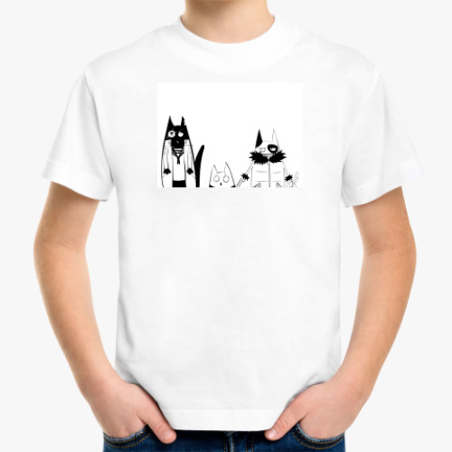 Детская футболка с принтом Коты