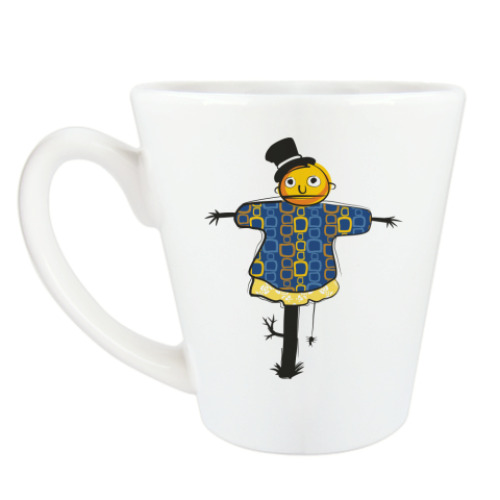 Чашка Латте с принтом 'Пугало'