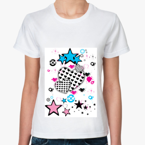 Классическая футболка с принтом Дизайн