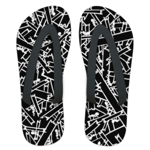 Шлепанцы (сланцы) с принтом Не наступите на жука