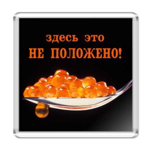 Магнит с принтом Здесь это не положено!