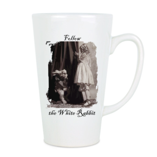 Чашка Латте с принтом  Alice