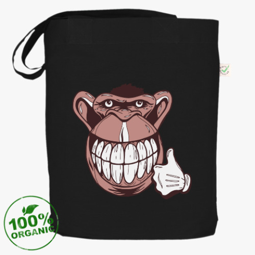 Сумка шоппер с принтом Веселая обезьяна