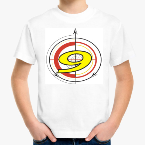 Детская футболка с принтом Девятка