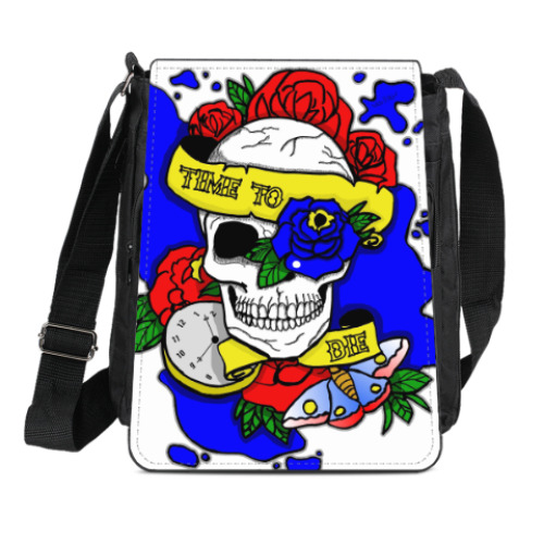 Сумка-планшет с принтом Череп