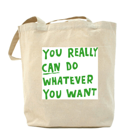 Сумка шоппер с принтом You Really Can Do