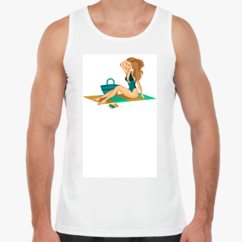 Майка с принтом На пляже