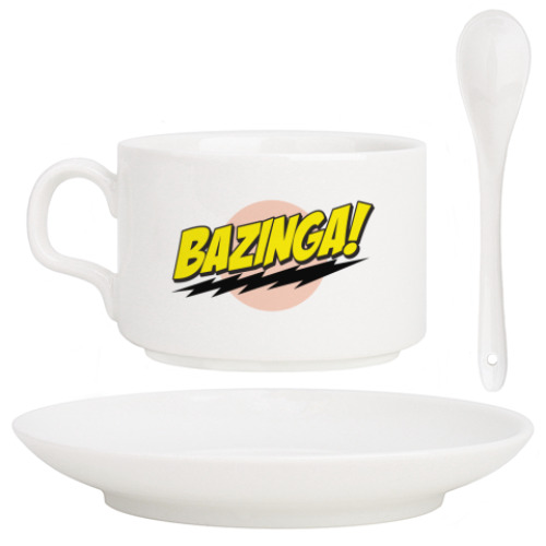 Кофейный набор с принтом bazinga
