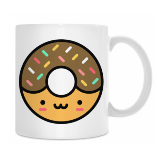Кружка с принтом Cute Donut