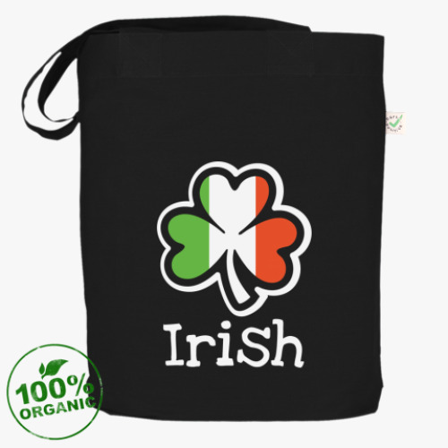 Сумка шоппер с принтом Irish клевер