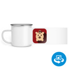 Кружка металлическая белая (круговая запечатка)