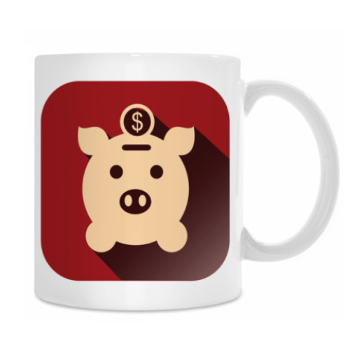 Кружка с принтом Piggy Bank