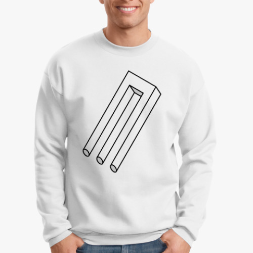 Свитшот с принтом Невозможный трезубец