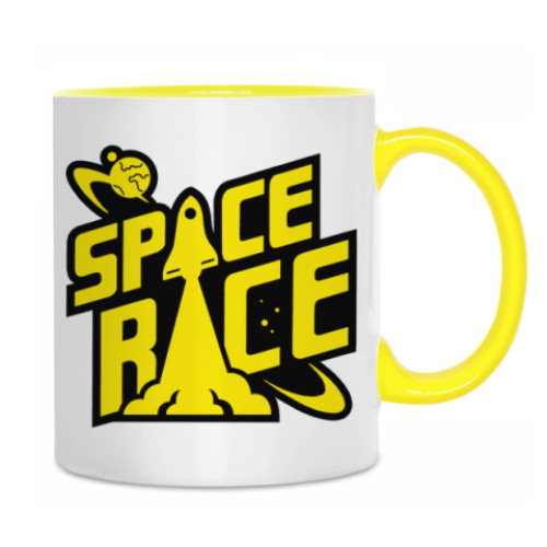 Кружка с принтом Space Race
