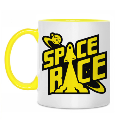 Кружка с принтом Space Race