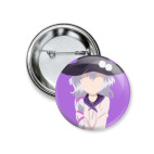 Значок 37 мм Мидори Фусэ Black Bullet Чёрная пуля