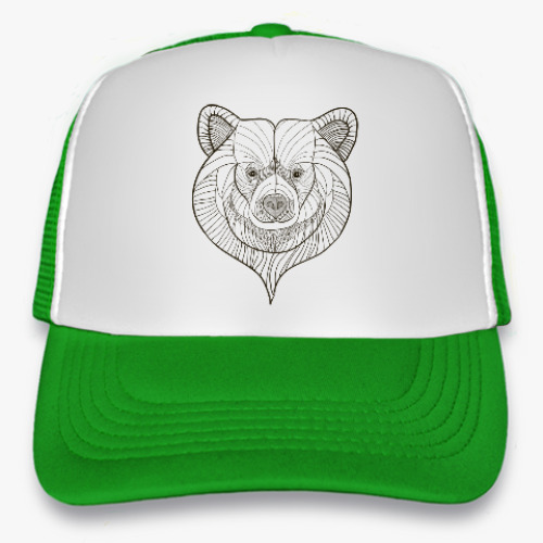 Кепка-тракер с принтом Голова медведя