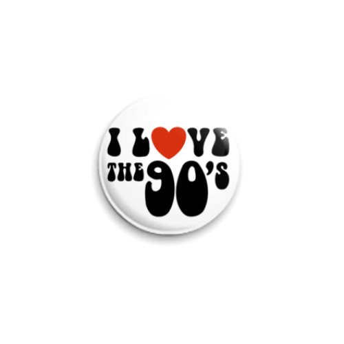Значок 25мм с принтом  '90's'