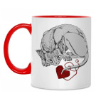 Двухцветная кружка Любимый Сфинкс