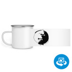 Кружка металлическая белая (круговая запечатка)