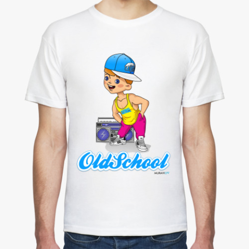 Футболка с принтом Old School_Старая школа