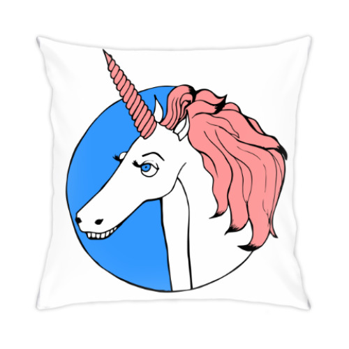 Подушка с принтом Единорог