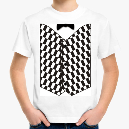 Детская футболка с принтом Жилет м.6