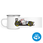 Кружка металлическая белая (круговая запечатка)