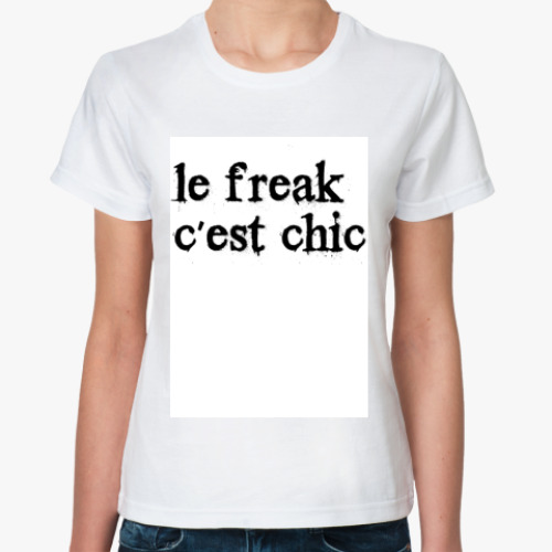 Классическая футболка с принтом freak