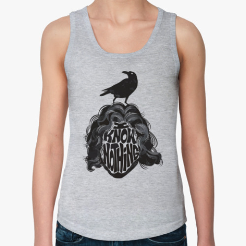 Женская майка с принтом Сноу - Я ничего не знаю