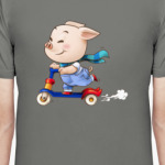 Хрюндель на самокате