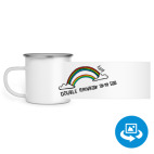 Кружка металлическая белая (круговая запечатка)