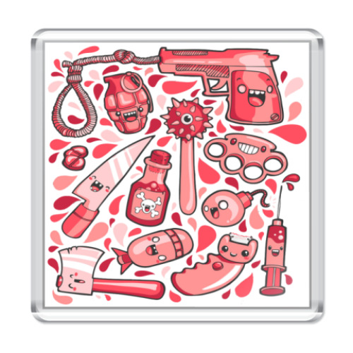 Магнит с принтом   VIOLENCE