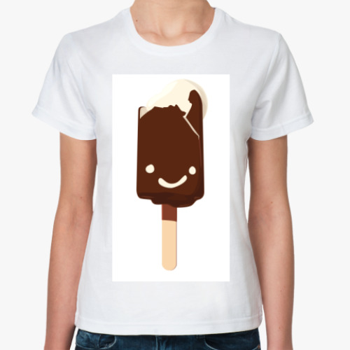 Классическая футболка с принтом Ice cream