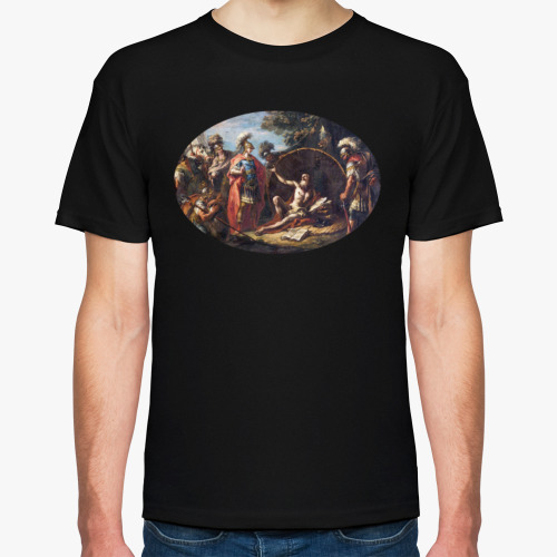 Футболка с принтом Диоген Синопский и Александр Македонский