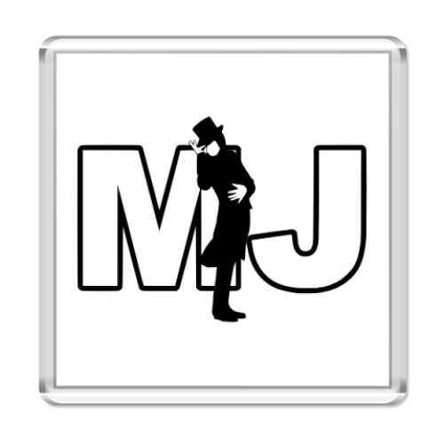 Магнит с принтом  'Letters&Man'