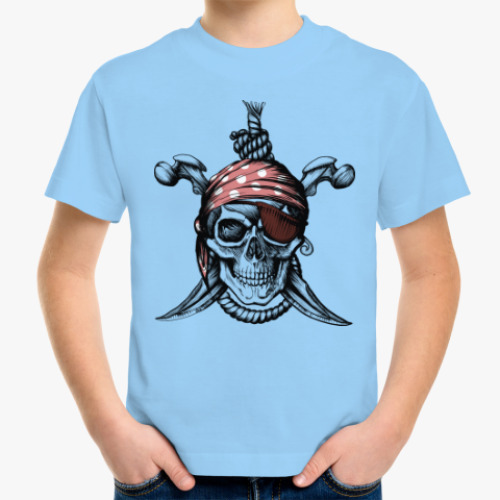 Детская футболка с принтом Весёлый Роджер