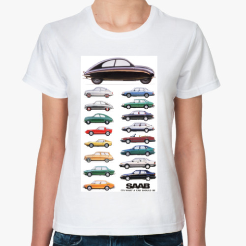 Классическая футболка с принтом True SAABs