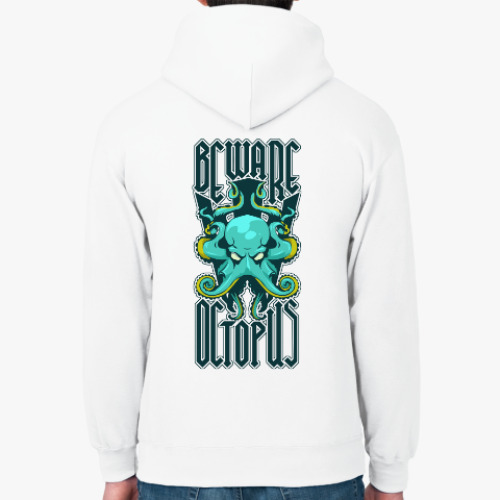Толстовка худи с принтом Beware octopus
