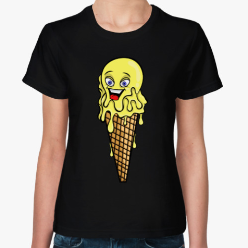 Женская футболка с принтом Ice cream