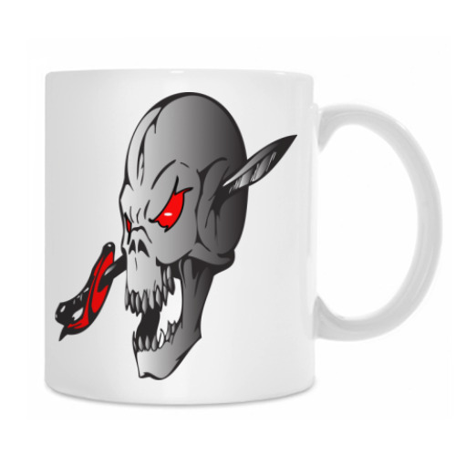 Кружка с принтом черепа