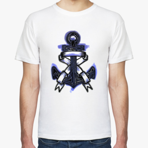 Футболка с принтом Якорь