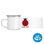 Кружка металлическая белая (круговая запечатка)