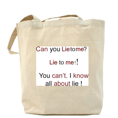 Сумка шоппер с принтом Теория Лжи